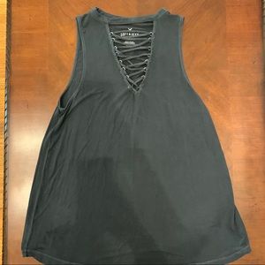 American Eagle Crossed String Neckline Tank Top